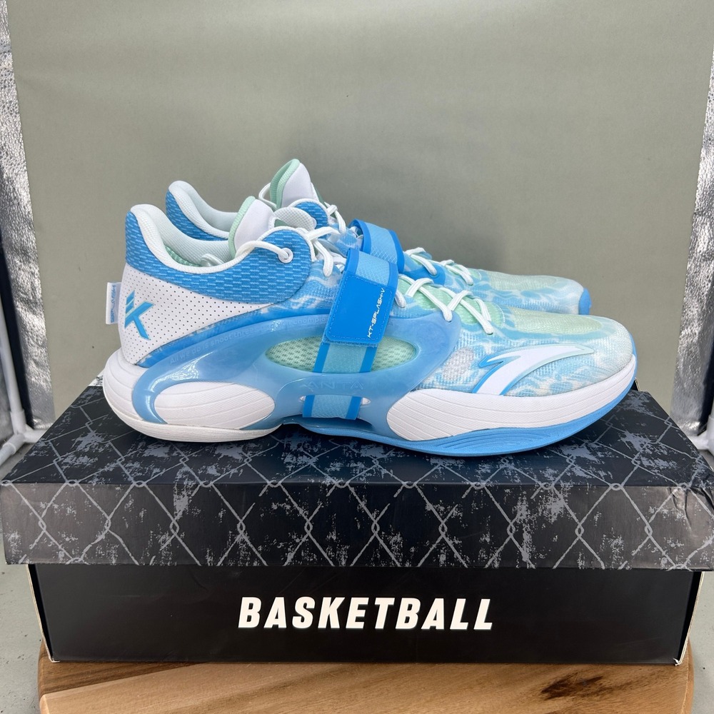 Anta KT Splash V Klay Thompson Basketball Shoes Blue White 512320501-1 Mens 15
